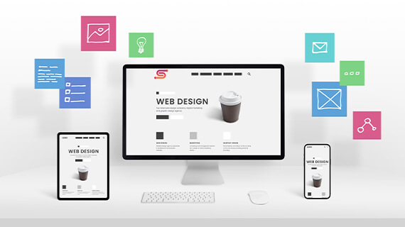 image showing different devices with salitas tech solutions web design montage