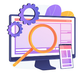 vector image illustrating steps to web related designs and solutions for Salitas Technological Solutions
